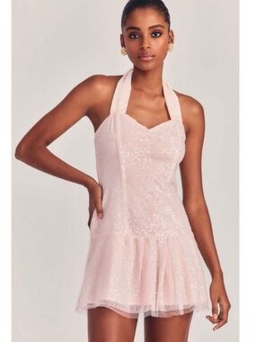 LoveShackFancy Cream Mini Dress